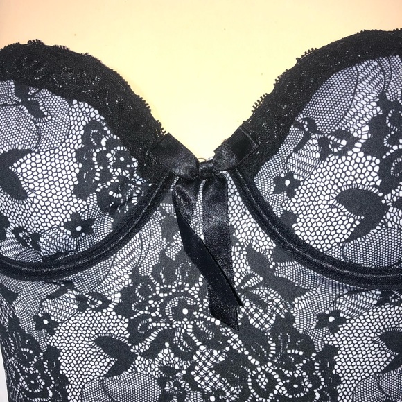 NWOT Adore Me Etelka Women’s Intimate Sleepwear Lingerie Black Lace Size Small - Picture 3 of 14